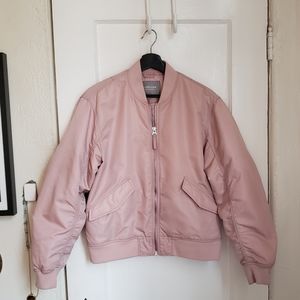 Everlane Pink Bomber Jacket